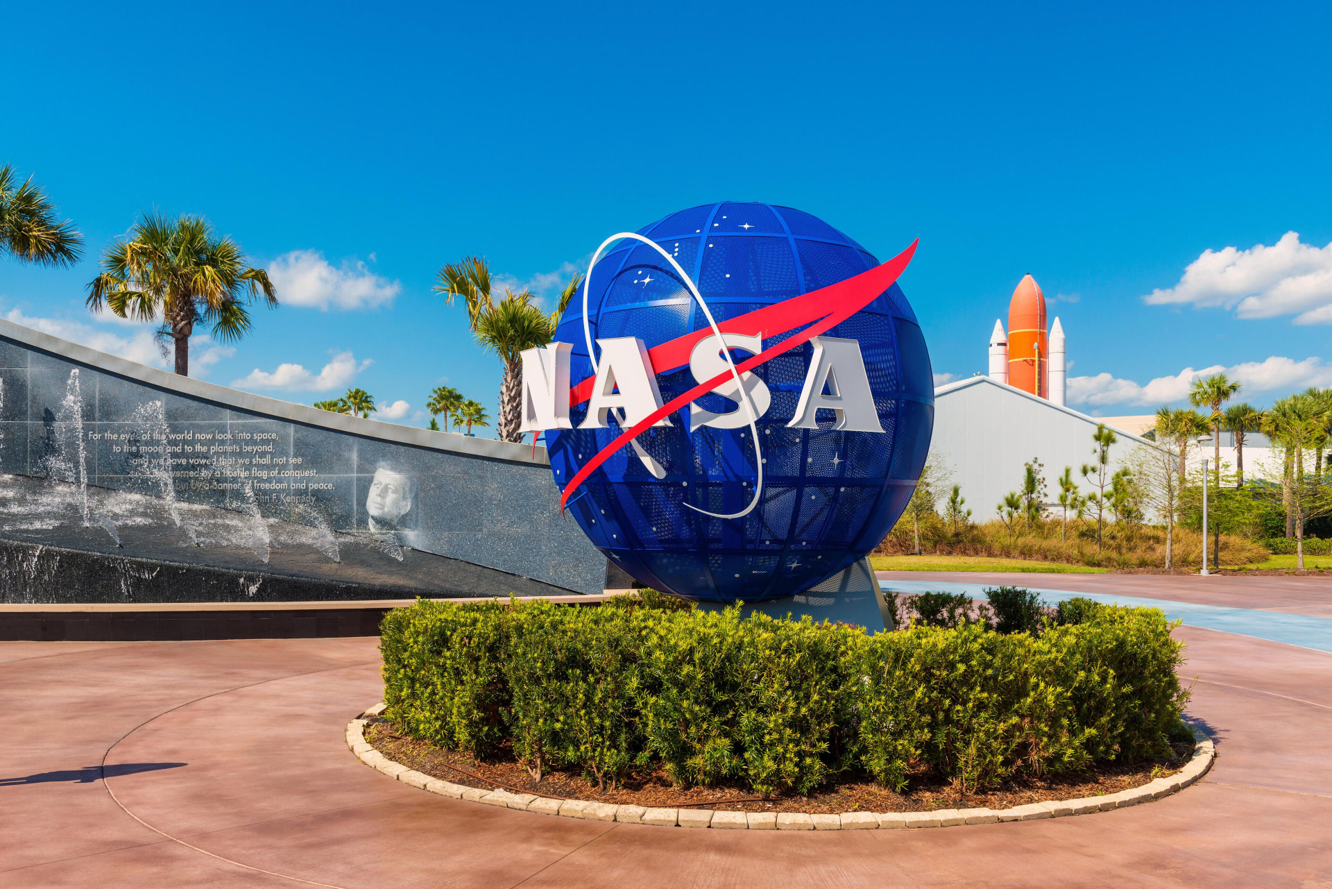 NASA globe at Kennedy Space Center Visitor Complex